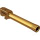 TRYBE Defense Grade Threaded Pistol Barrel, Glock 19/19, 1/2 x 28 Thread, Gold TIN, TPBG19-TIN