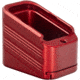 TRYBE Defense Magazine Extension Base Pad, Glock 17/17L/19X/22/34/45, 9mm/.40 S&amp;W, 4/5-Round, Red, MAGEXTG174/5-RD-5RD