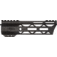 TRYBE Defense Magnite Go Fast Ultra Lightweight Handguard, Cut Top Rail, M-LOK, Black, 7in, MGHDG-V2-7CR-BL