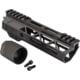 TRYBE Defense Magnite Go Fast Ultra Lightweight Handguard, Cut Top Rail, M-LOK, Black, 7in, MGHDG-V2-7CR-BL