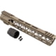 TRYBE Defense Magnite Go Fast Ultra Lightweight Handguard, Cut Top Rail, M-LOK, FDE, 12in, MGHDG-V2-12CR-FDE