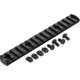 TRYBE Defense Magnite M-Lok Picatinny Rail Section with Lugs - 15 Slots, Black, TRBDMGRAIL15-V2-BL