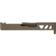 TRYBE Defense Pistol Slide, Glock 26, Gen 3/4, Viper Cut, Version 2, FDE Cerakote, No Base Plate Included, SLDG26G34VPRV2-FDE
