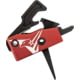 TRYBE Defense V2 Single Stage Drop-In Trigger, AR-15, Straight, 3.5-4lb Pull Weight, Red, TRGSTRAR15V2-RED