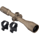 TRYBE Optics 6-24x50mm Rifle Scope, 30mm Advanced Scope Rings, High, FDE