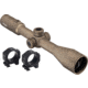 TRYBE Optics 6-24x50mm Rifle Scope, 30mm Advanced Scope Rings, Low, FDE