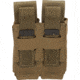 TRYBE Tactical Covered Double Pistol Magazine Pouch, Coyote Tan, 22HPC2CB