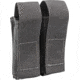 TRYBE Tactical Covered Double Pistol Magazine Pouch, Wolf Grey, 22HPC2WG