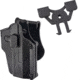 TRYBE Tactical Universal Holster, Right, Black w/ Paddle and Belt Clip and TRYBE Tactical Molle Attachment
