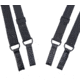 TUFF Products 4-Point Tactical Duty Suspenders w/ Adj. H Harness, Black Basketweave Keepers, 1.5in. Webbing 7174-BWA