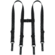 TUFF Products 4-Point Tactical Duty Suspenders w/ Adj. H Harness, Black Basketweave Keepers, 1.5in. Webbing 7174-BWA