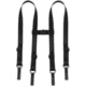 TUFF Products 4-Point Tactical Duty Suspenders w/ Adj. H Harness, Black Basketweave Keepers, 1.5in. Webbing 7174-BWA