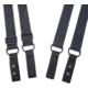 TUFF Products 4-Point Tactical Duty Suspenders w/ Adj. H Harness, Black Nylon Keepers, 1.5in. Webbing 7174-NYA