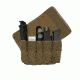 TUFF Products Original 5 In-Line Mag Pouch w/ Belt and Removable Flap, 1000D Coyote Brown, B92F/Gl 17/20/21/22/P226 7065-CBV-2