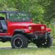 Tuff Stuff Overland Front Bumper w/ D-Rings for 87-06 Jeep Wrangler YJ/TJ, Matte, Black, NSN N, TS-FB-8706
