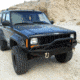 Tuff Stuff Overland Front Winch Bumper w/ D-Rings for 84-01 Jeep Cherokee XJ, Matte, Black, NSN N, TS-FB-XJ-8401