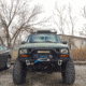 Tuff Stuff Overland Front Winch Bumper w/ D-Rings for 84-01 Jeep Cherokee XJ, Matte, Black, NSN N, TS-FB-XJ-8401