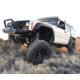 Tuff Stuff Overland Front Winch Bumper w/ D-Rings for 84-01 Jeep Cherokee XJ, Matte, Black, NSN N, TS-FB-XJ-8401