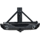 Tuff Stuff Overland Rear Bumper &amp; Tire Carrier Swing for 07-18 Jeep Wrangler JK w/ D-Rings, Matte, Black, NSN N, TS-RBTC-JK