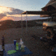 Tuff Stuff Overland Roof Top Awning, 170G, 4.5 x 6 ft, Sand Tent/Black Cover, NSN N, TS-AWN-RT-4.5