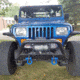 Tuff Stuff Overland Stubby Front Winch Bumper for 87-06 Jeep Wrangler TJ/YJ, Matte, Black, NSN N, TS-FB-8706-STB