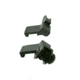 Tuff Zone Offset Deployable Front and Rear Sight, Black, TZ-MSAFR