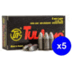 TulAmmo Ammunition, 9mm Luger, 115 Grain, FMJ, Steel Case, Centerfire Pistol Ammo, 50 Rounds Box, TA919150