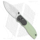 Tuya Knife Big Belly Slide Folding Knife, 3.50in, 154CM, Drop Point Blade, G-10, Jade Handle, Jade/Gray, 7.50 inch, BHQ-174118