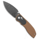 Tuya Knife Big Belly Slide Folding Knife, 3.50in, 154CM, Drop Point Blade, G-10, Black/Brown Handle, Black/Brown/Black, 7.50 inch, BHQ-174126