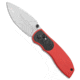 Tuyaknife TuyaKnife Big Belly Slide Lock Knife Red G-10 3.4&quot; Satin, Red, 154CM, adult, BHQ-174121