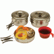 Texsport Cookware Set, 5.50" Diameter Frying Pan, 24 fl oz Pot, Lid, 20.16 fl oz Pot, 8 fl oz Measuring Cup 13430TEX
