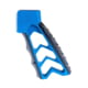 Open Box, Dealer Demo, Tyrant CNC Mod Grip, w/Chevron Back Straps, Anodized Blue, Medium, TD-763-B3