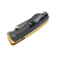 Tyrant CNC T.D.C.002 3in Folding Knife, Tanto Blade, D2 Steel, Black/Gold, TD-TDC002-Black-Gold