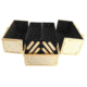 TZ Case Aluminum-Framed Compact Makeup Case, Gold, 7.5 x 6.25 x 6.25in , AB-14 GGS