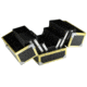 TZ Case Aluminum-Framed Compact Makeup Case, Gold/Black, 7.5 x 6.25 x 6.25in, AB-14 GBD