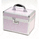 TZ Case Pink Beauty Collection Small MakeUp Case w/ 2 Extendable Trays Combination Lock Pink Stripe AB 68PS