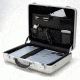 TZ Case NC38 Aluminum 17" Silver Laptop Case w/ Organizer Pockets NC-38S