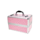TZ Case Pink Beauty Collection TC07 Beauty Case - Pink w/ White Dots TC-07-PWD