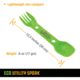 UCO Utility Spork, ECO-Friendly, 2 Pack, Green/Lavender, F-SP-UT-ECO-2PK