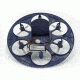 UDI RC U845 UFO Drone w/WIFI FPV 2.4Ghz 4 Channel 6 AXIS headless w/720P HD camera, Navy Blue 61325