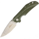 Ultra-X Rye Linerlock OD Folding Knife, 3.5 gray titanium coated D2 tool steel blade, OD green G10 handle, UXHK213G