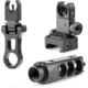 Ultradyne C4 Dynamount Flip-up Front/Rear Sight Set w/Apollo Compensator, .223/5.56, 1/2x28, Black, UD10800