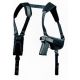 Uncle Mike's Pro-Pak Horizontal Shoulder Holster, Ambidextrous, Plain, Black, 77360
