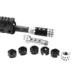 UM Tactical R.A.G.E. Total Compensation System Muzzle Brake, 9mm Luger, 1/2x36, Right Hand Ports, Silver, TCS-9-36-SIL-RH
