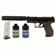 Umarex Walther PPQ Special OPS Airsoft Spring Pistol Combat Kit w/Dark Earth Brown Pistol and 2x Magazines,400 Regular,400 Nightglow BBs 107942