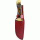 Uncle Henry Elk Hunter Full Tang Drop Point Fixed Blade Knife,3.83in High Carbon Stainless Steel Drop Point Blade,Staglon Handle 182UH