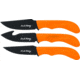 Uncle Henry 3 Fixed Knife Set, 3.25in, Stailess Steel, Fixed Blade, Black Oxide Blade, Bone, Staglon Handle, 1183290
