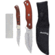 Uncle Henry Folding/Fixed Knife w/Sharpening Stone, 4in/3.25in, Stainless Steel, Folding/Fixed Blade, Brown, Pakka Wood Handle, 1183269