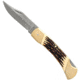 Uncle Henry Uncle Henry LB8CP Bear Paw Next Gen Folding Knife, 3.7in 7Cr17 HC Stainless Steel Clip Point Blade, Staglon Handle, Sliver, 1136005