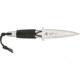Uncle Mikes Intl Dagger Fixed Blade Knife, 4in, Double Edged Dagger, Black Cord Wrapped Handle BJ030